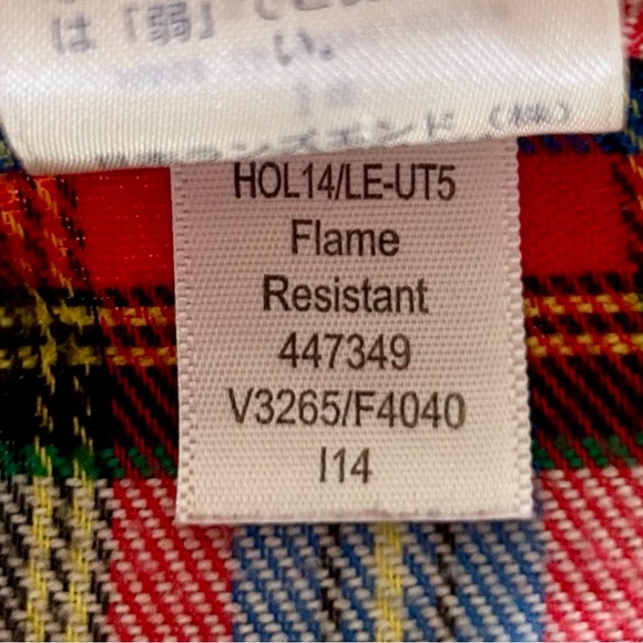 Lands' End Girls Blue Red Yellow Black Tartan Plaid Nightgown, size 14 - Picture 7 of 8